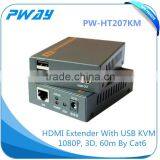 China Supplier 1080p HDMI KVM Extender With USB Support Keyboard Mouse tv Transmitter up to 60meters thumbnail-2