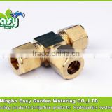 6mm Brass OD Tee connector for mist cooling system