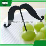 Eco Plastic Tableware Cartoon Mustache Beard Fruit Fork Set thumbnail-5