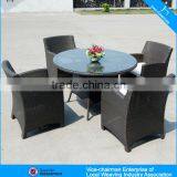 Высококачественная садовая мебель для отелей. Виковый ратановый обеденный стол и стулья (8014T) thumbnail-2