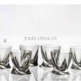 Wholesale Engraved Crystal Twisted Shot Wine Glass; Old Fashion Whisky Glass thumbnail-1