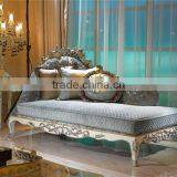 Fontaineblea Elegant Soft Baby Blue Printed Fabric Sectional Sofa Seats thumbnail-6