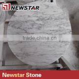 White Marble Top Table Prefab Table Top Material thumbnail-2