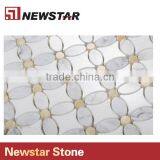 Newstar Hot Saling Italian White Carrrara Marble Flower Shape Mosaic thumbnail-5