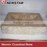 Travertine Pedestal Sink Design thumbnail-1