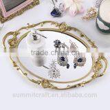 Fashion Antique Resin Oval Jewelry Mirror Tray thumbnail-4