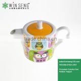 Alibaba Express Finr Porcelain Colorful Owl Pattern Teapot