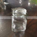3.5oz Mini Glass Jar With Metal Clip and Glass Lid thumbnail-3