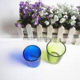 Small Colorful Pillar Craft Glass Tealight Candle Holder thumbnail-2