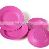 BSCI Audit Natural Bamboo Fiber Tableware Round Plate thumbnail-5