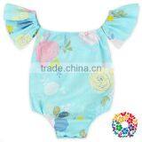 New Style Fashion Cotton Floral Baby Playsuit Off Shoulder Jumpsuit Boutique Baby Rompers 2017 thumbnail-5
