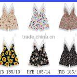 Newborn Baby Girls Sleeveless Backless Floral Romper thumbnail-5