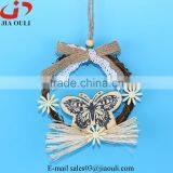 Cheap Easter Decorations Hanger Butterfly Rattan Wreath thumbnail-1