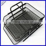 3 Layer A4 Size Black Sturday Metal Mesh File Tray,stationery Tray,desktop Organizer File Tray thumbnail-1