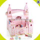 Wholesale Beautiful Pink Wooden Castle Dollhouse Toy Fashion Wooden Castle Dollhouse Toy Hot Wooden Castle Dollhouse Toy W06A054 thumbnail-1