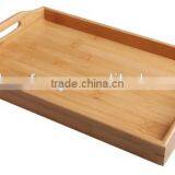 2017 Hot Sale Totally Natural Bamboo Tray With Handle