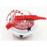 NEW Design 2017 Red White Snow Flower Holiday Tree Hanging Ornament Christmas Decorative Metal Bell thumbnail-4