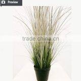 41.5 Inch Height Artificial Grass Green Potted Onion Grass With Wheat Spray Weed Pots Plant thumbnail-2