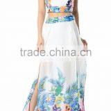 Floral Print Maxi Dress 2 Pieces Set Woman Fashion Going Out Casual Dress thumbnail-4