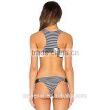 2016 Hot Style Sexy Fashion Black and White Stripes Fission Bikini thumbnail-2