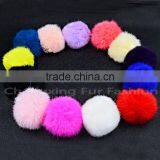 CX-A-23 Custom Rabbit Fur Ball/ Faux Fur Pom Pom thumbnail-2
