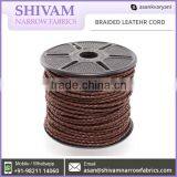 Soft, Subtle and Luxurious Leather Made Braided Leather Cord thumbnail-4