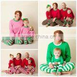 Wholesale Christmas Pajamas Long Sleeve Round Neck 100% Cotton Casual Family Matching Christmas Pajamas thumbnail-1