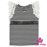 Turquoise Baby Tank Tops Girls Lace Sleeve Cotton Shirt Wholesale Children's Shirts Boutique Blank Shirt For Baby Girl thumbnail-6