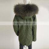 Myfur Winter Men's Fur Parka With Detachable Fur Lining and Raccoon Fur Hooded thumbnail-4