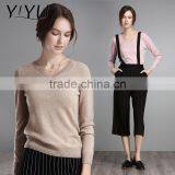 Trend Winter Cashmere Sweater Women Black V-neck Knit Pullover thumbnail-3
