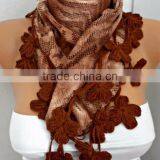Brown Scarf Fringe Scarf Cowl Scarf by Fatwoman Best Selling Item Scarf Women Fashion Accessories Winter Accessori thumbnail-3