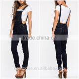 Adjustable Shoulder Strap Hip Pockets Denim Overall for Women thumbnail-1