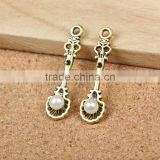 Glass Pearl Zinc Alloy Pendants Pearl Gift Set Cage Pendants for Pearls Oyster With Pearl thumbnail-2