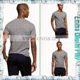 New Style Mens Best Organic Grey Cotton Muscle Fit V Neck T-Shirts Tops Apparel Suppliers thumbnail-5