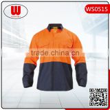 reflective orange work uniform shirt