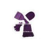 Fashional Design Plain Hot Warm Cheaper Easy Knit Set thumbnail-1