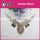 Jewelry Handmade High Quality Decoration for Collars Sparkle Rhinestone Crystal Gold Necklace for Collar thumbnail-4