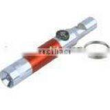 High Power Aluminum Keychain Flashlight With Compass