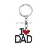 Wholesale Cheap Stock Type Enamel Style Creative Mother's Day Father's Day Gift Metal I Love Papa Keychain I Love MAMA Keychain thumbnail-3