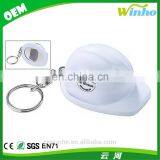 Winho White Mini Hard Hat Opener Keychain