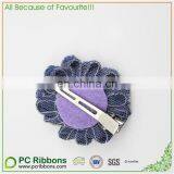 Solid Color Velvet Ribbon Bow Hair Clips for Kids thumbnail-2