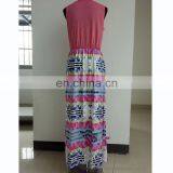 2019 Mommy and me Pink Print Cotton Sleeveless Kids Women Maxi Dress Summer (this Link for Girls,1-13years) thumbnail-2