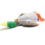 Eco-Friendly Animal Shaped Wind Duck Flippers String Pet Squeaky Plush Toy for Dog thumbnail-6