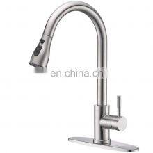 Deck Mounted Stainless Steel Kitchen Sink Mixer Faucet Tap thumbnail-1