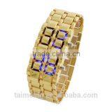 China Manufacturer Iron New Fashion Samurai Blue Led Watch thumbnail-1