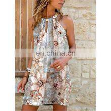 Manufacturers Wholesale Women's Short Sleeve Casual Printed Pocket Dress Women's Clothing thumbnail-5