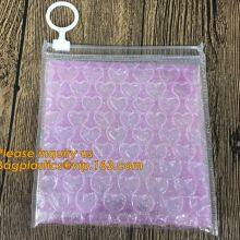 Reusable Metallic Matte Glossy Holographic Ziplock Bags, Reclosable Cosmetic Packing Bubble Pouch Slider Zipper thumbnail-5