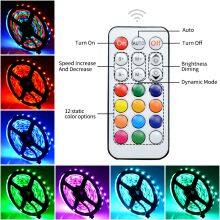 Customized 5050 Rgb LED Light Strip Set WS2811 RGBIC 21key Infrared Music Smart Control LED Strip Kit thumbnail-4