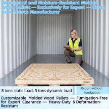 Standard / Non-Standard Molded Wood Pallets Dynamic Load 3T 3 Tons Exempt From Export Quarantine thumbnail-4