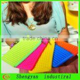 Beautiful Silicone Candy Cosmetic Pouches Bag With Zipper and Beaded Design thumbnail-1